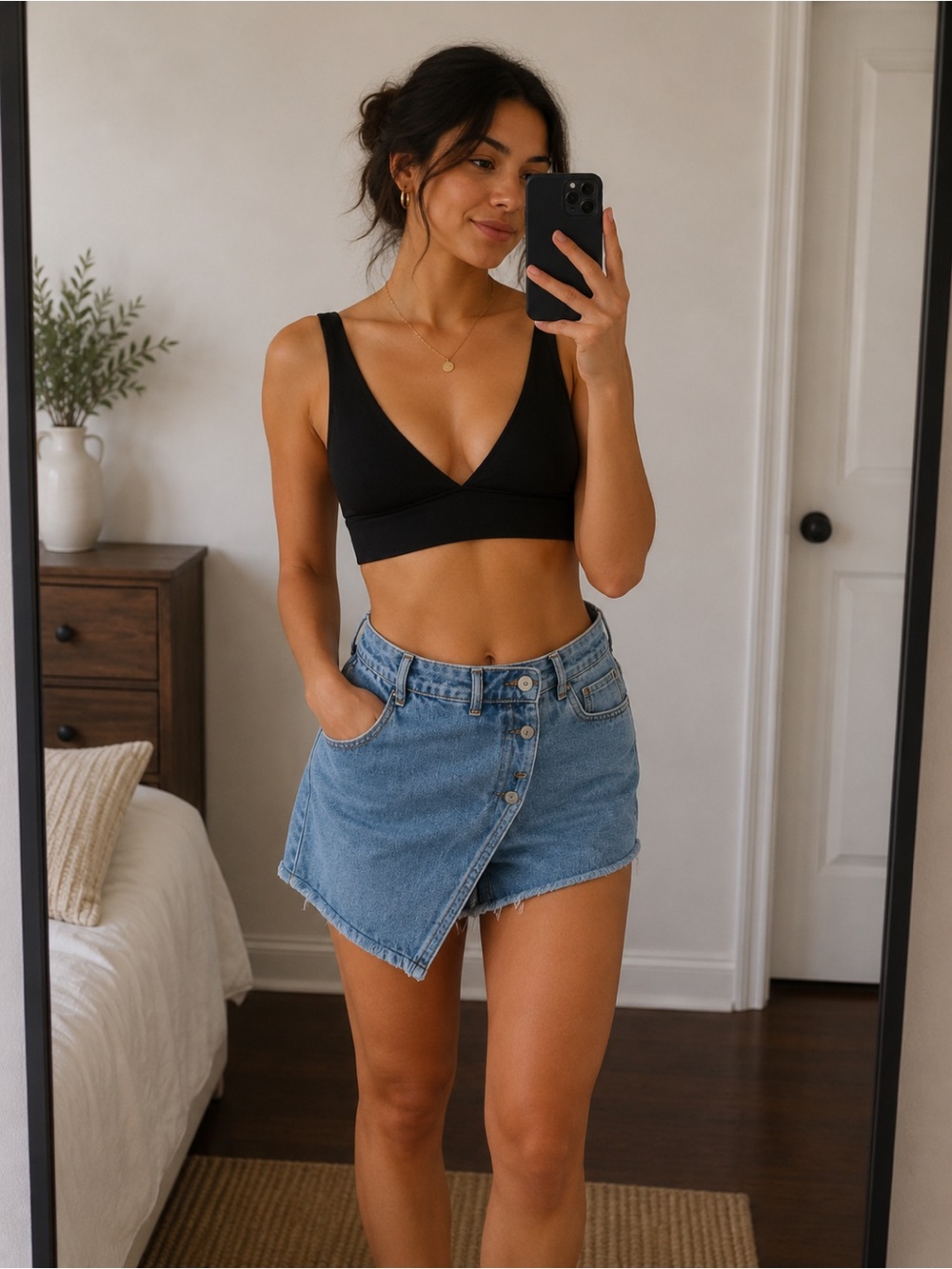 Sea Folly Black Bikini Top